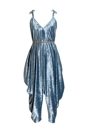 Poiret Jumpsuit in "Powder Blue Velvet"