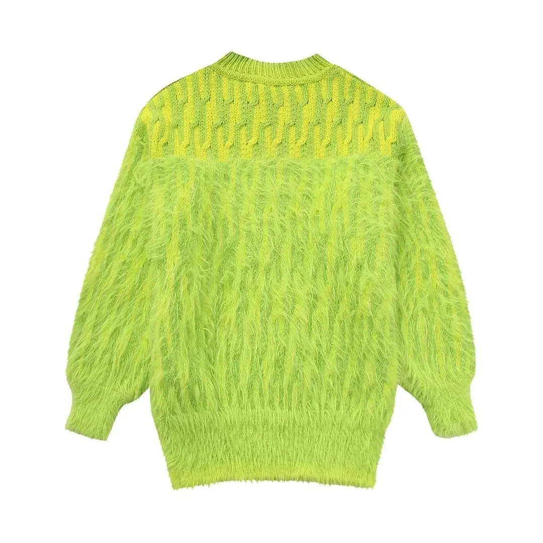 Radiant Neon Knit Pullover