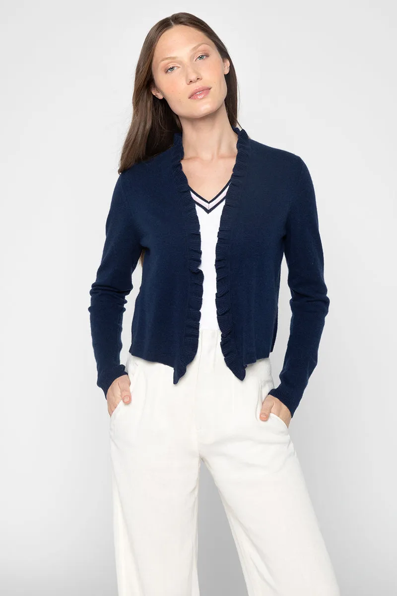 Ruffle Trim Cardigan