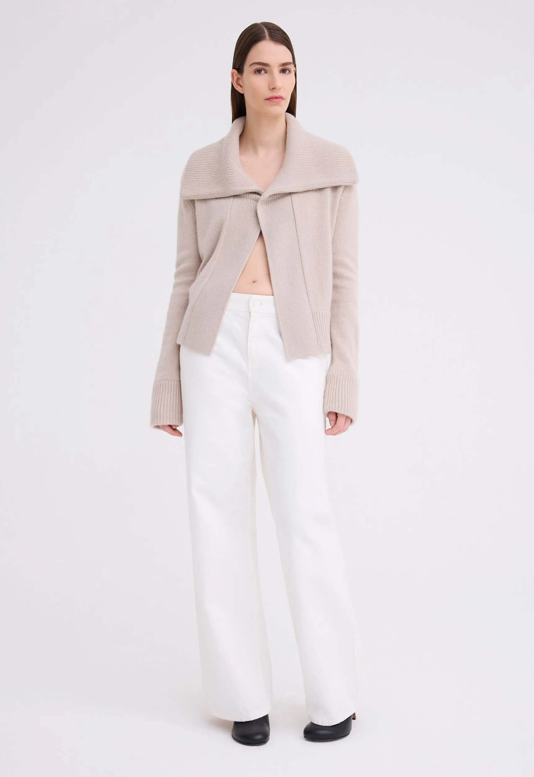 Saddle Cashmere Jacket - Flaxen Beige