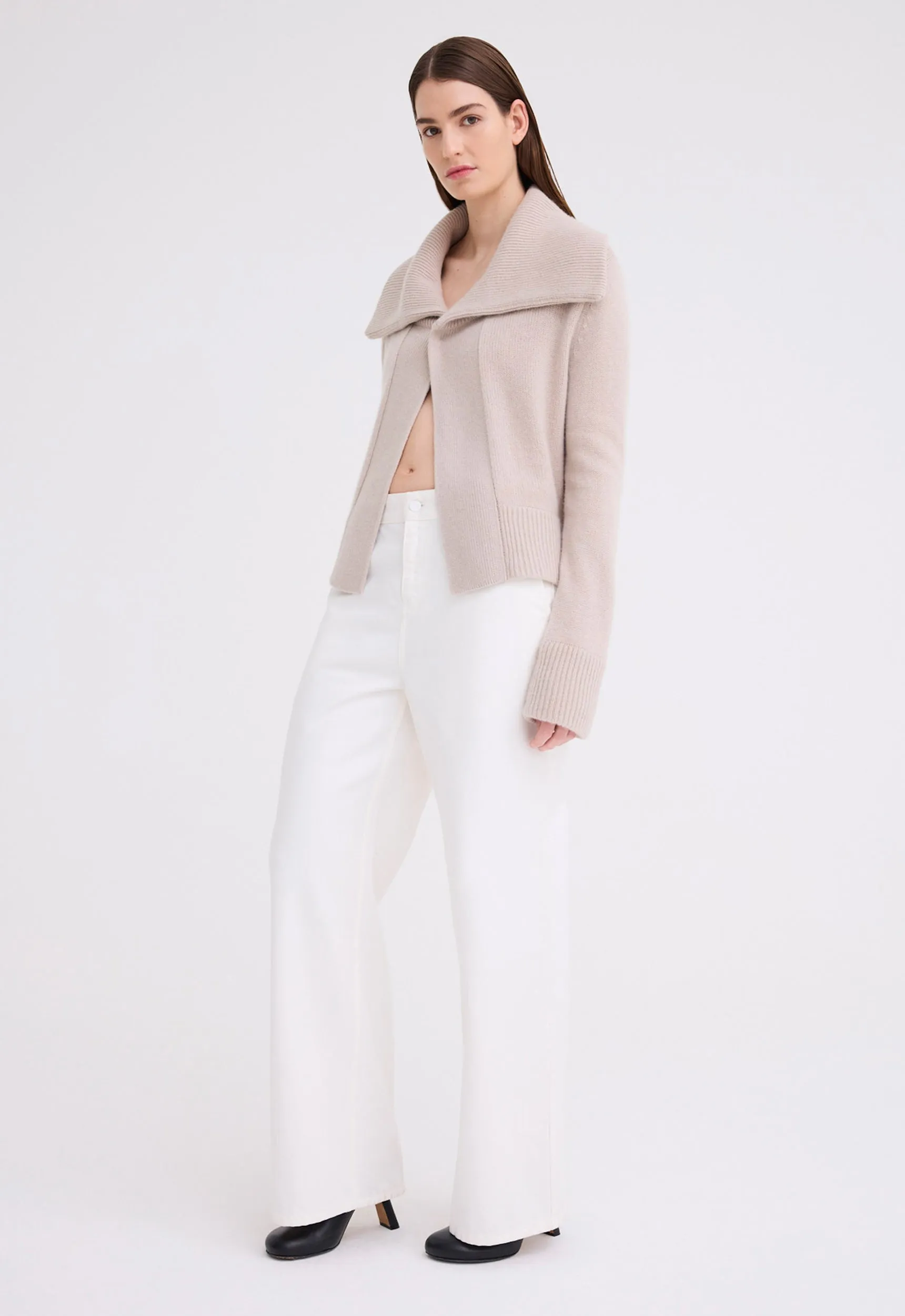 Saddle Cashmere Jacket - Flaxen Beige