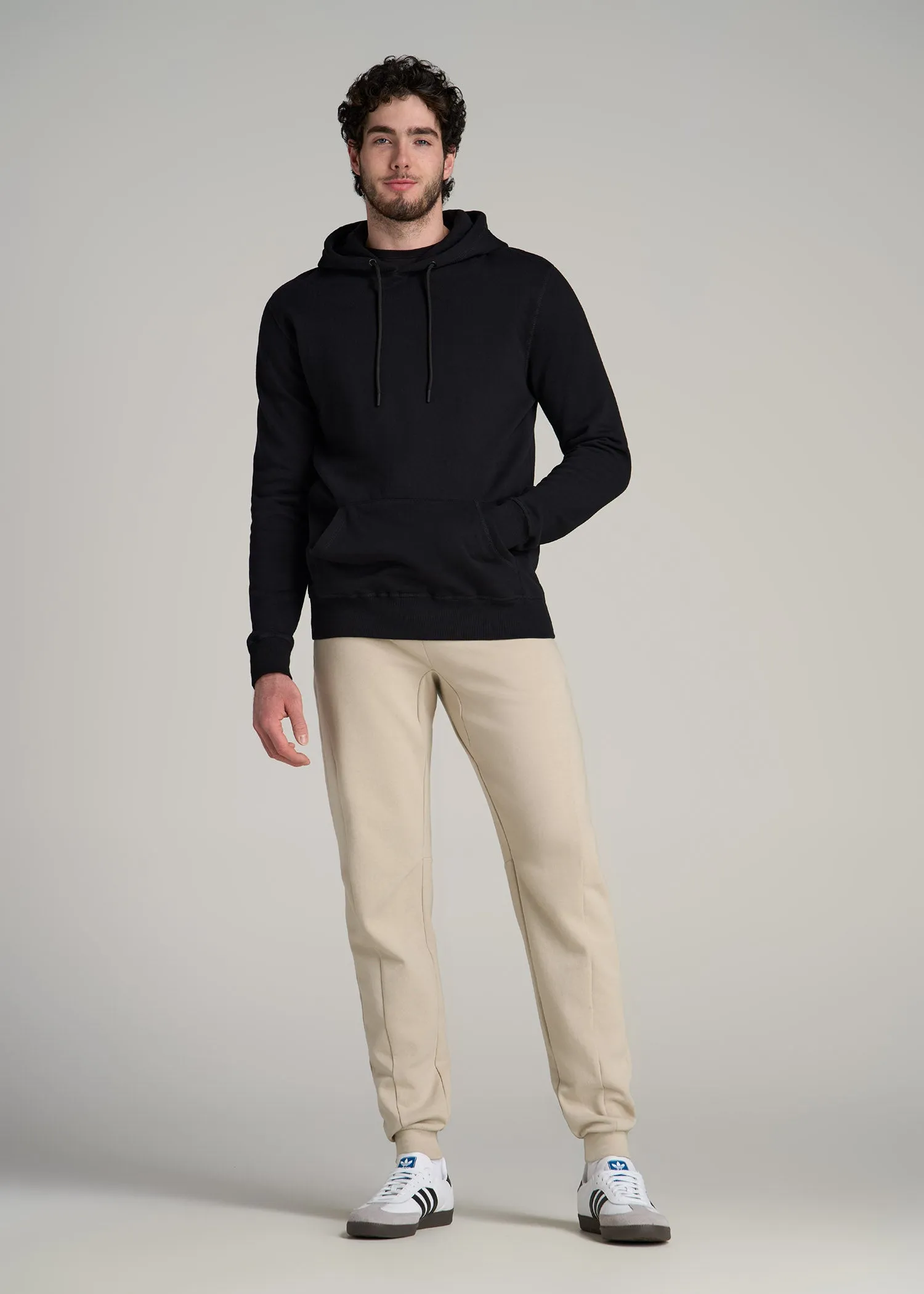 Tall Men's Utility Fleece Joggers in Stone