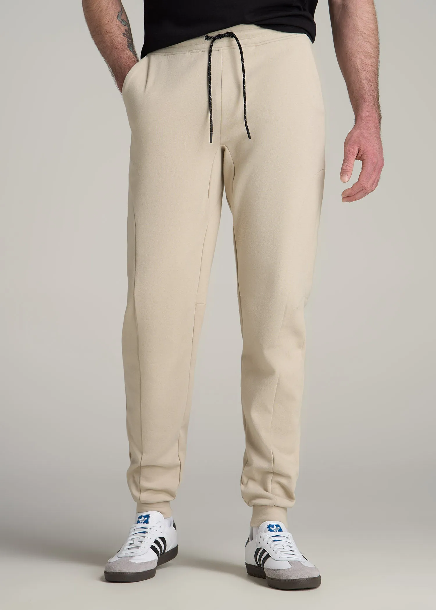 Tall Men's Utility Fleece Joggers in Stone