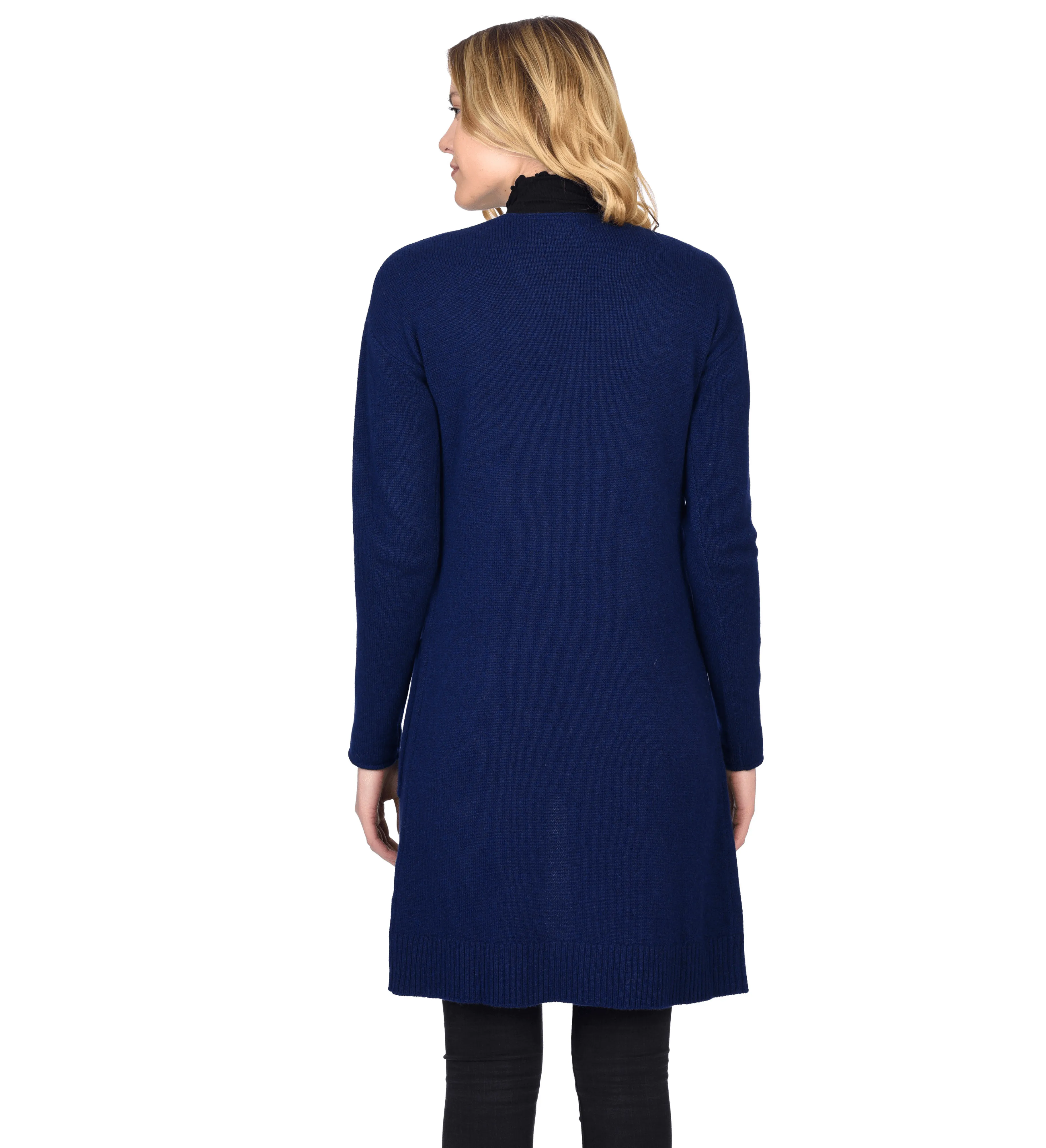 The Open Front Long Cashmere Cardigan with Pockets