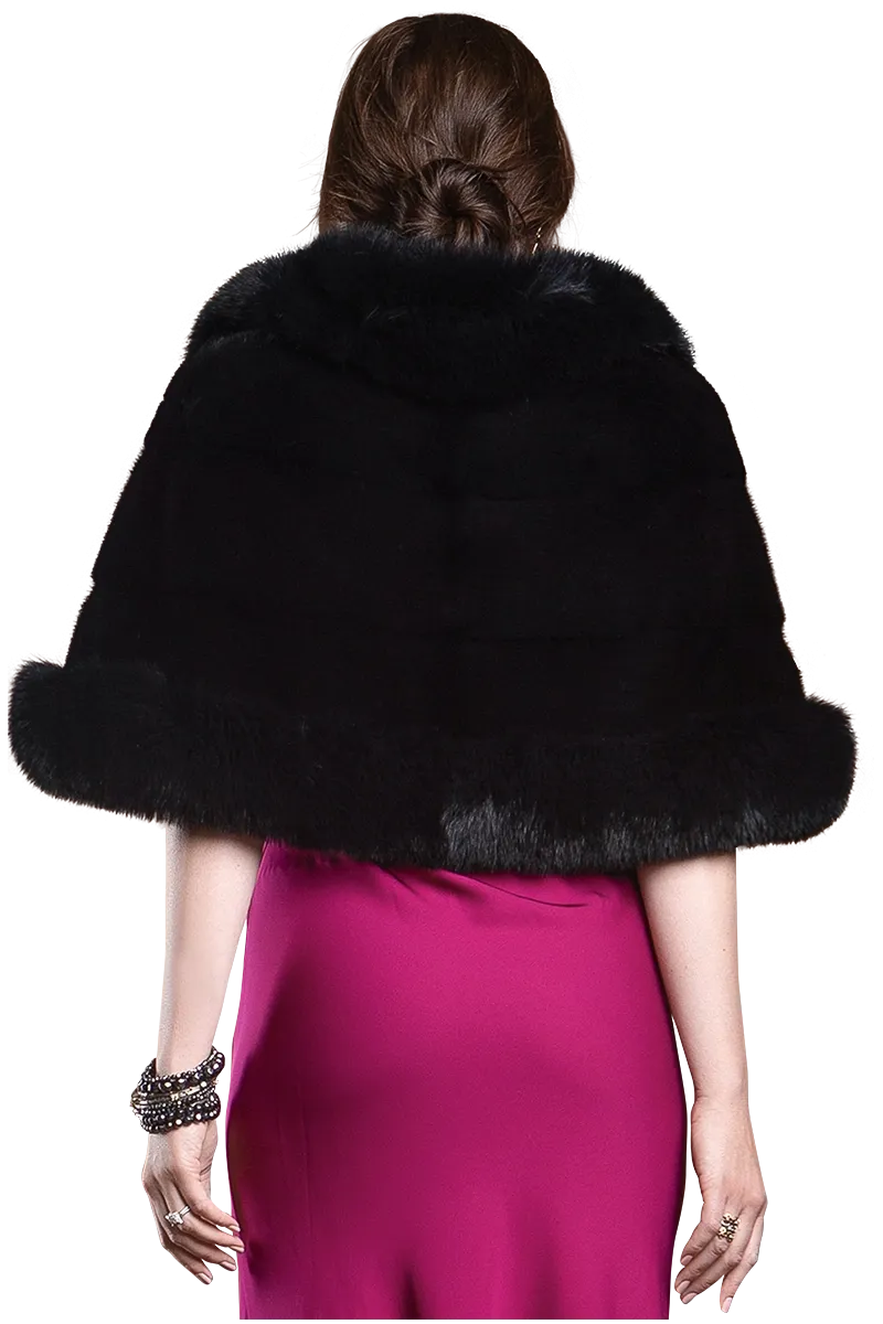 Traditional Horizontal Mink - Fox Fur Cape