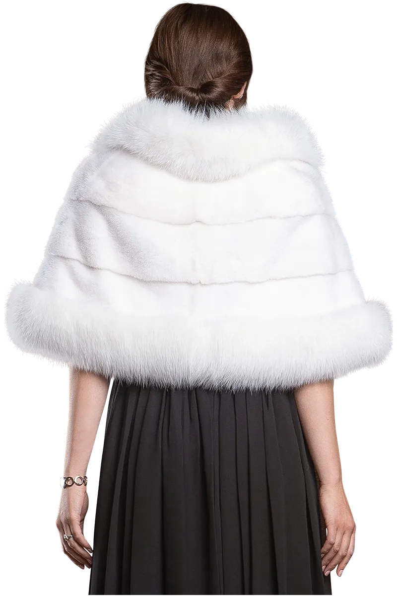 Traditional Horizontal Mink - Fox Fur Cape