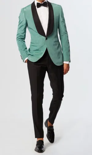 Turquoise Shawl Lapel Tuxedo