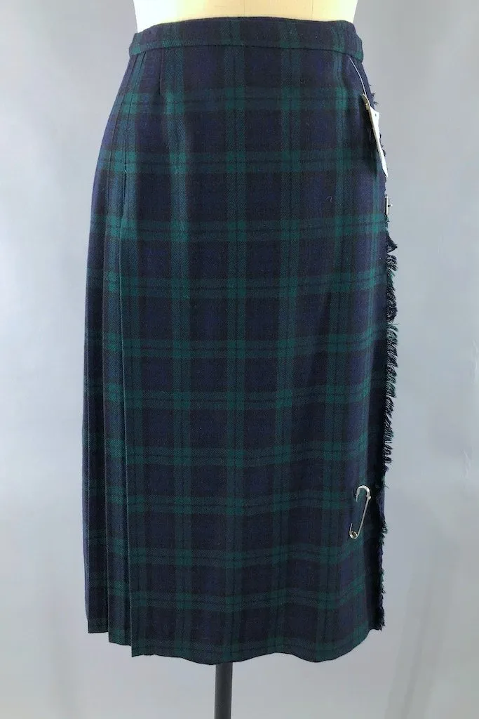 Vintage "Black Watch" Tartan Plaid Kilt