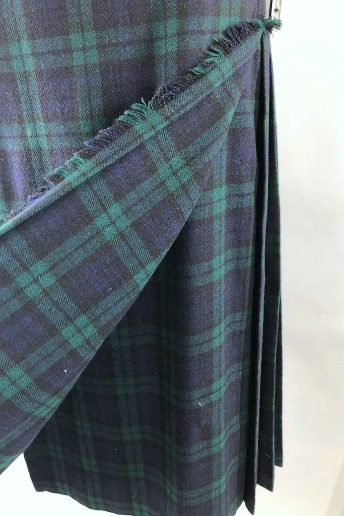 Vintage "Black Watch" Tartan Plaid Kilt