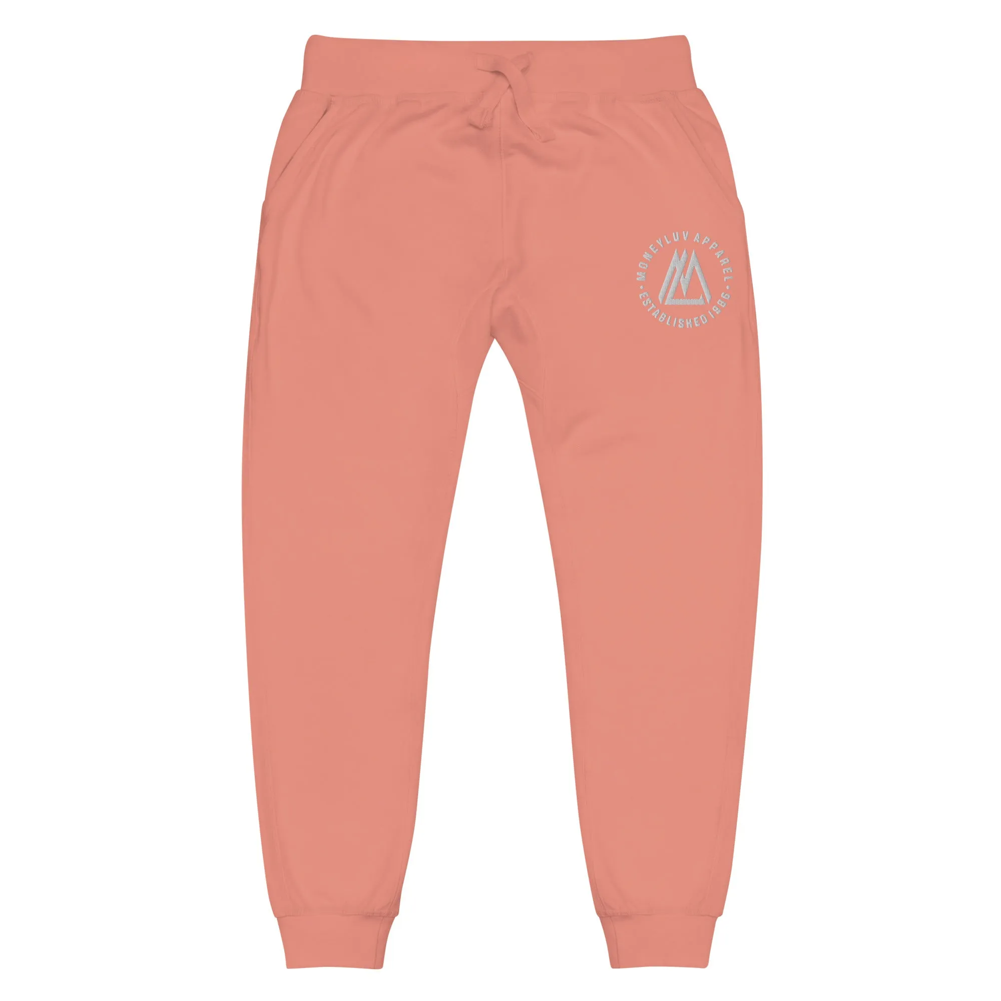 White Monogram Fleece sweatpants