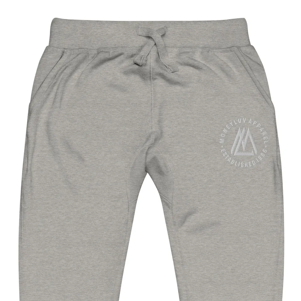 White Monogram Fleece sweatpants