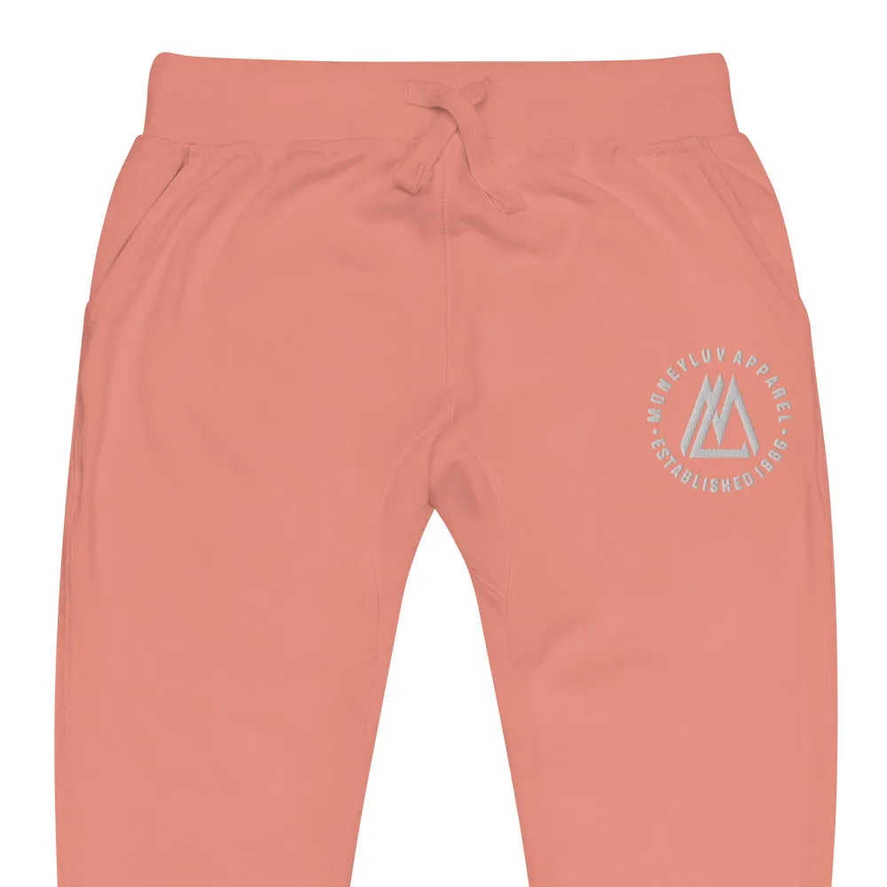 White Monogram Fleece sweatpants