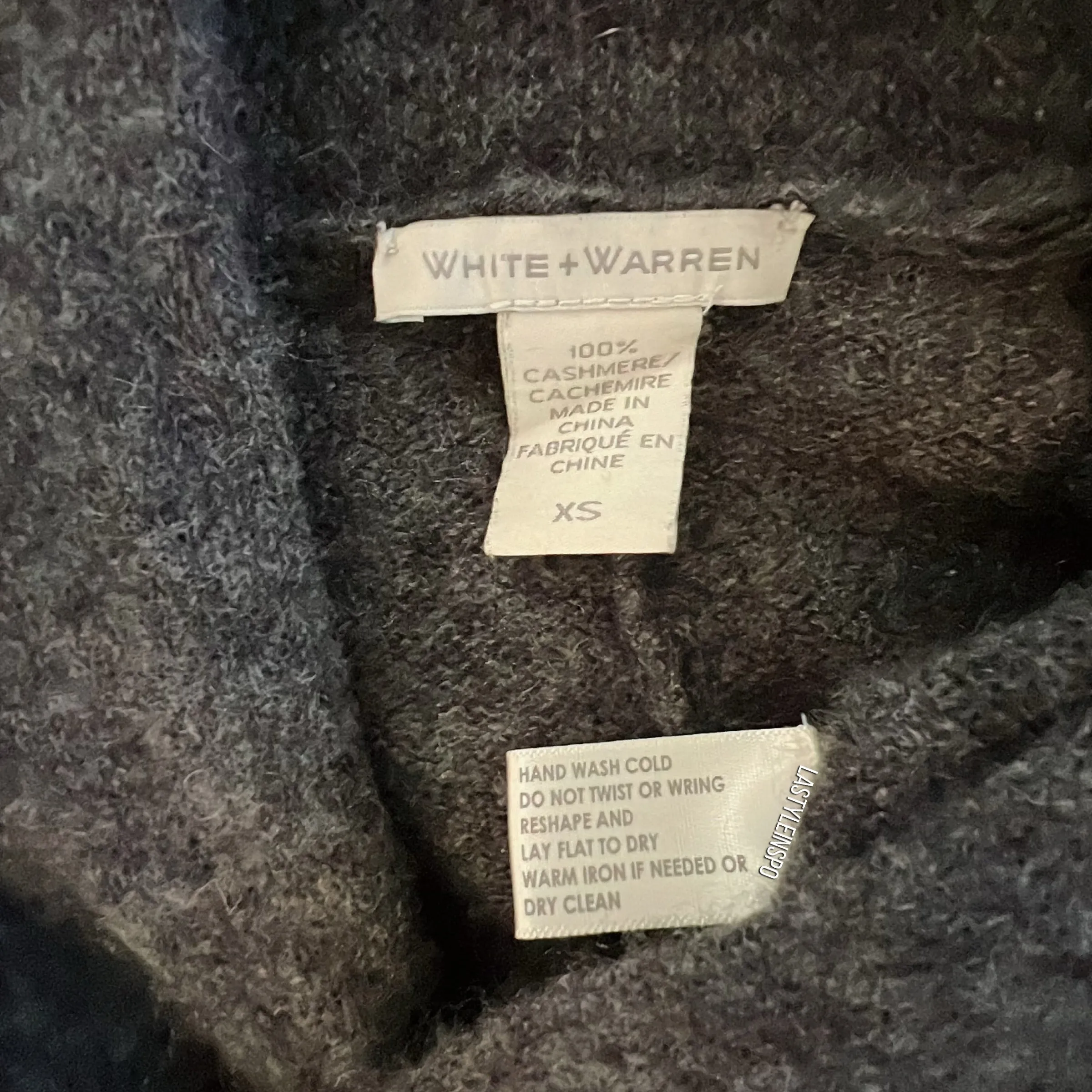 White   Warren Cashmere Open Cardigan Oxford Gray Size XS