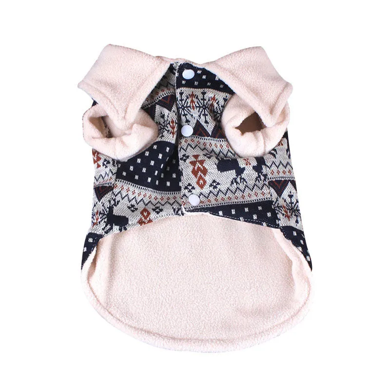 Winter Deer Snow Warm Puppy Soft Knitted Vest For Small Dogs