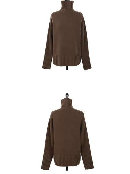 Women's Luxurious Oversized Ribbed Turtleneck Jumper | Ideal for Autumn/Winter