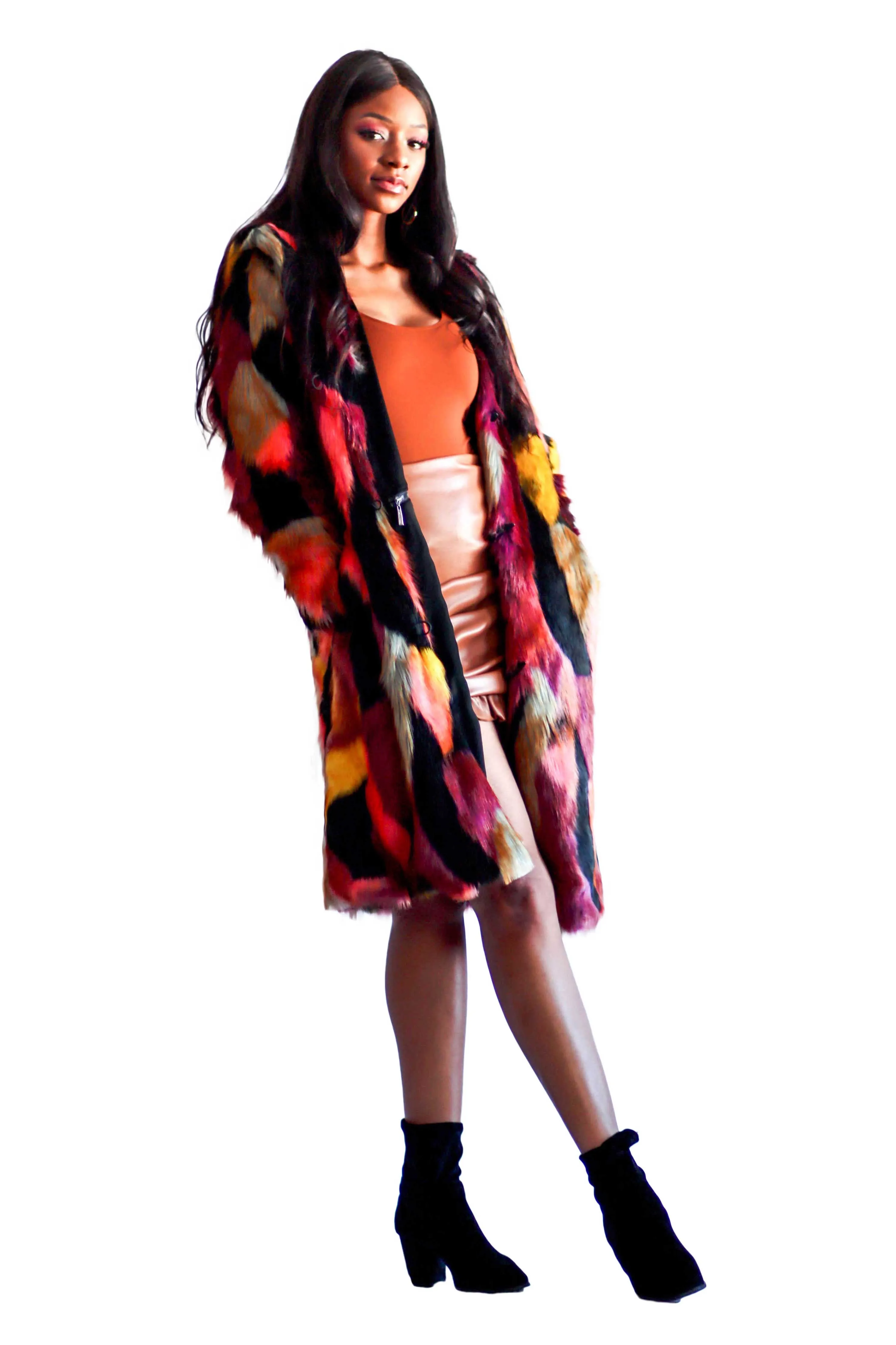 Women's Playa Coat in "Dark Acid"