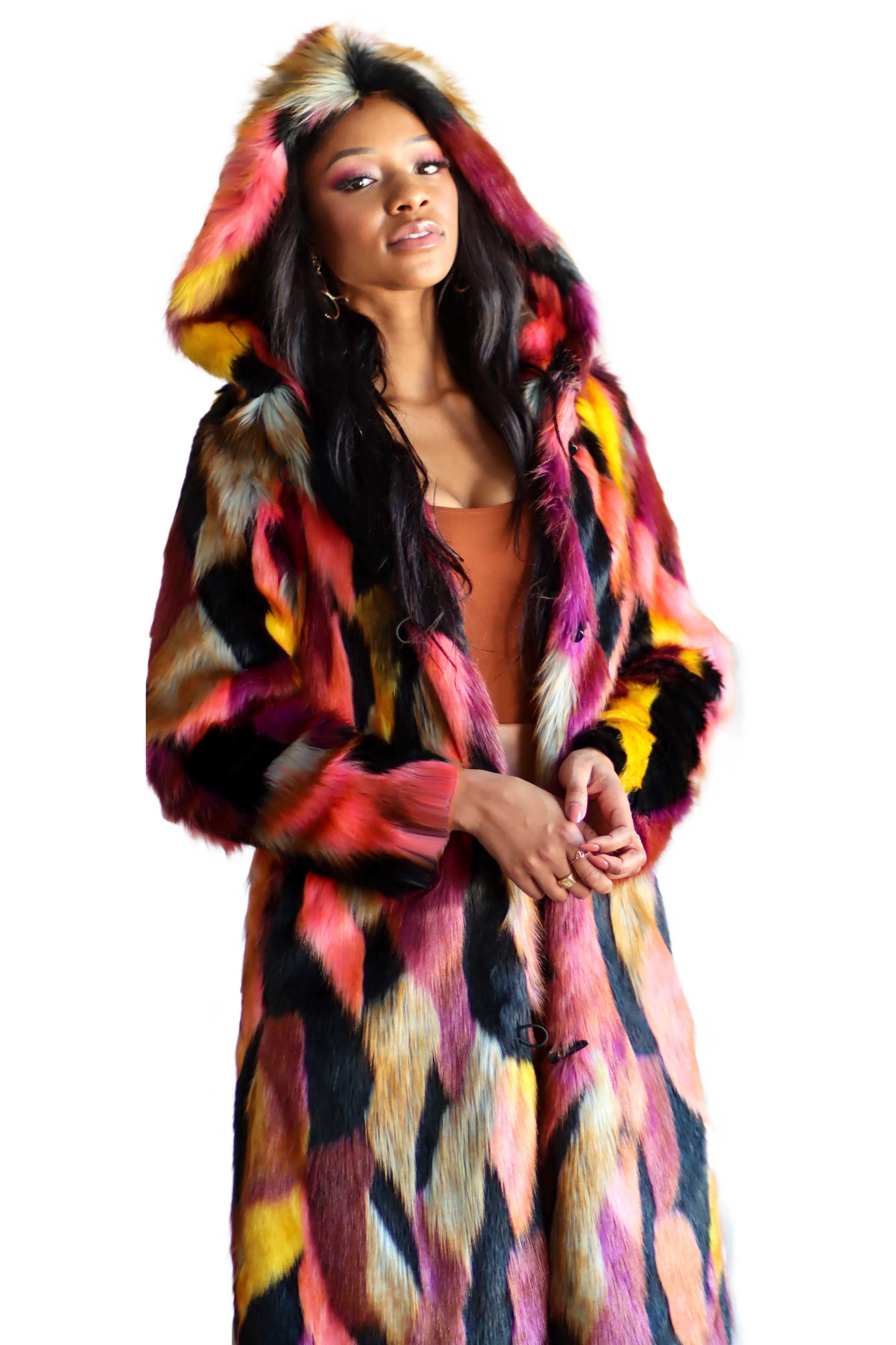 Women's Playa Coat in "Dark Acid"