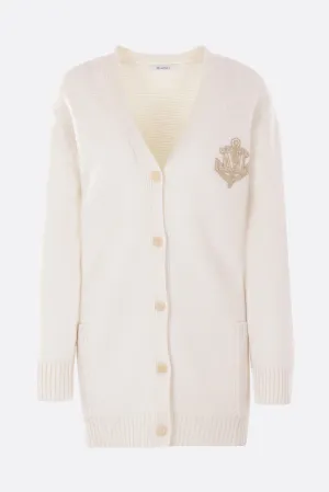 Wool-Cashmere Monogram Cardigan