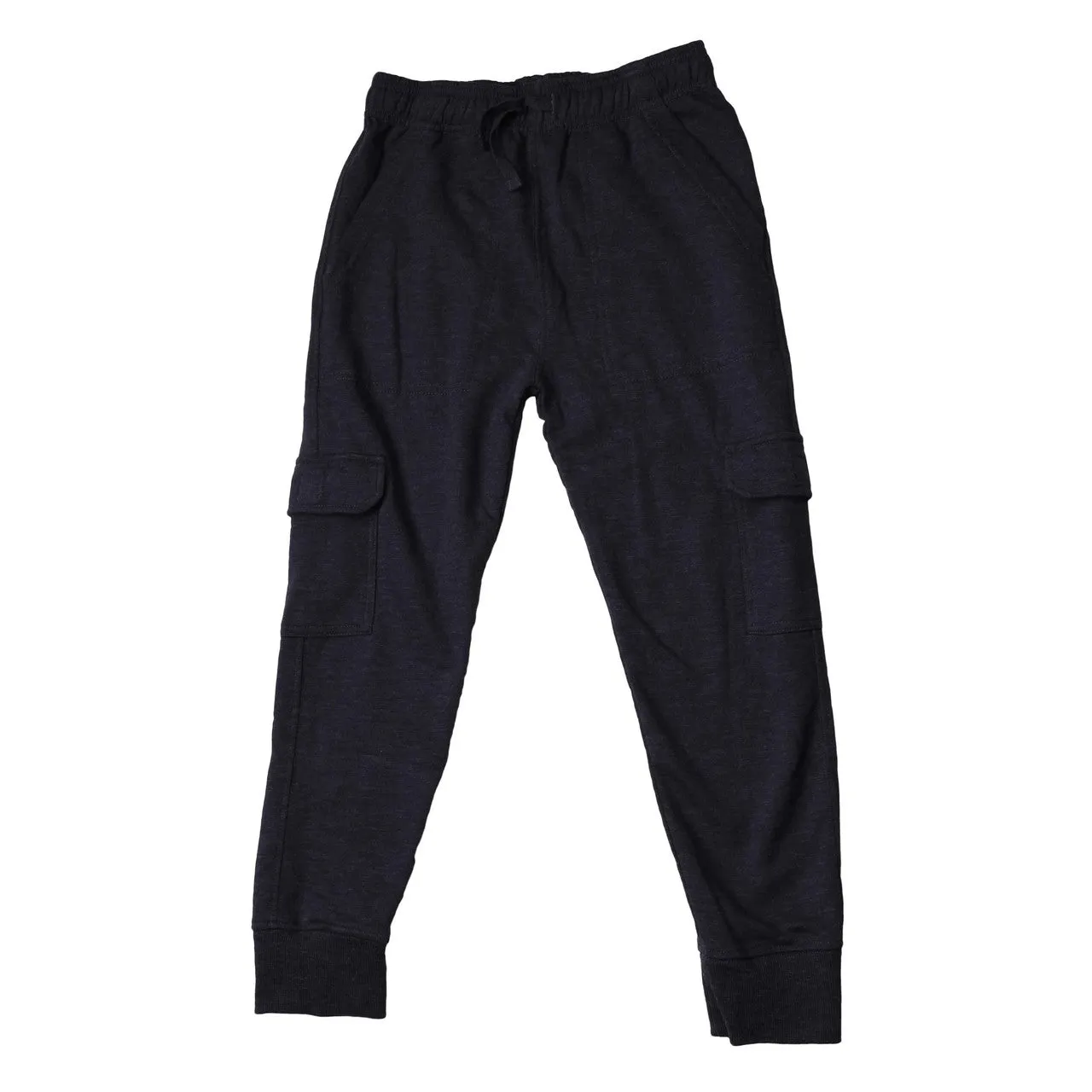 Youth Boys Black Cargo Fleece Jogger Pant